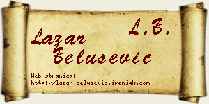 Lazar Belušević vizit kartica